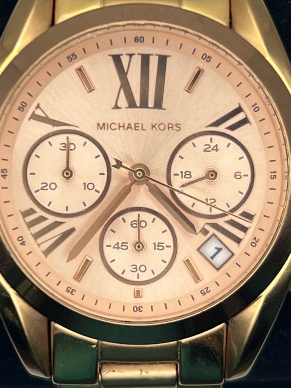 Michael Kors Ladies Watch MK5799 Chronograph Rose Gold  Extra Links and Working